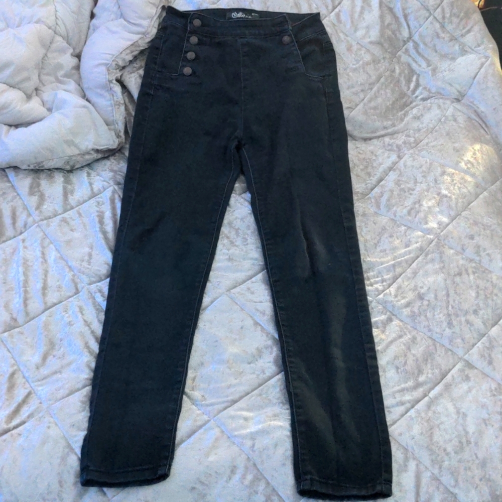CELLO JEANS EST 1997 (JUNIOR'S SIZE:3) BLACK HIGH WAISTED JEGGINGS